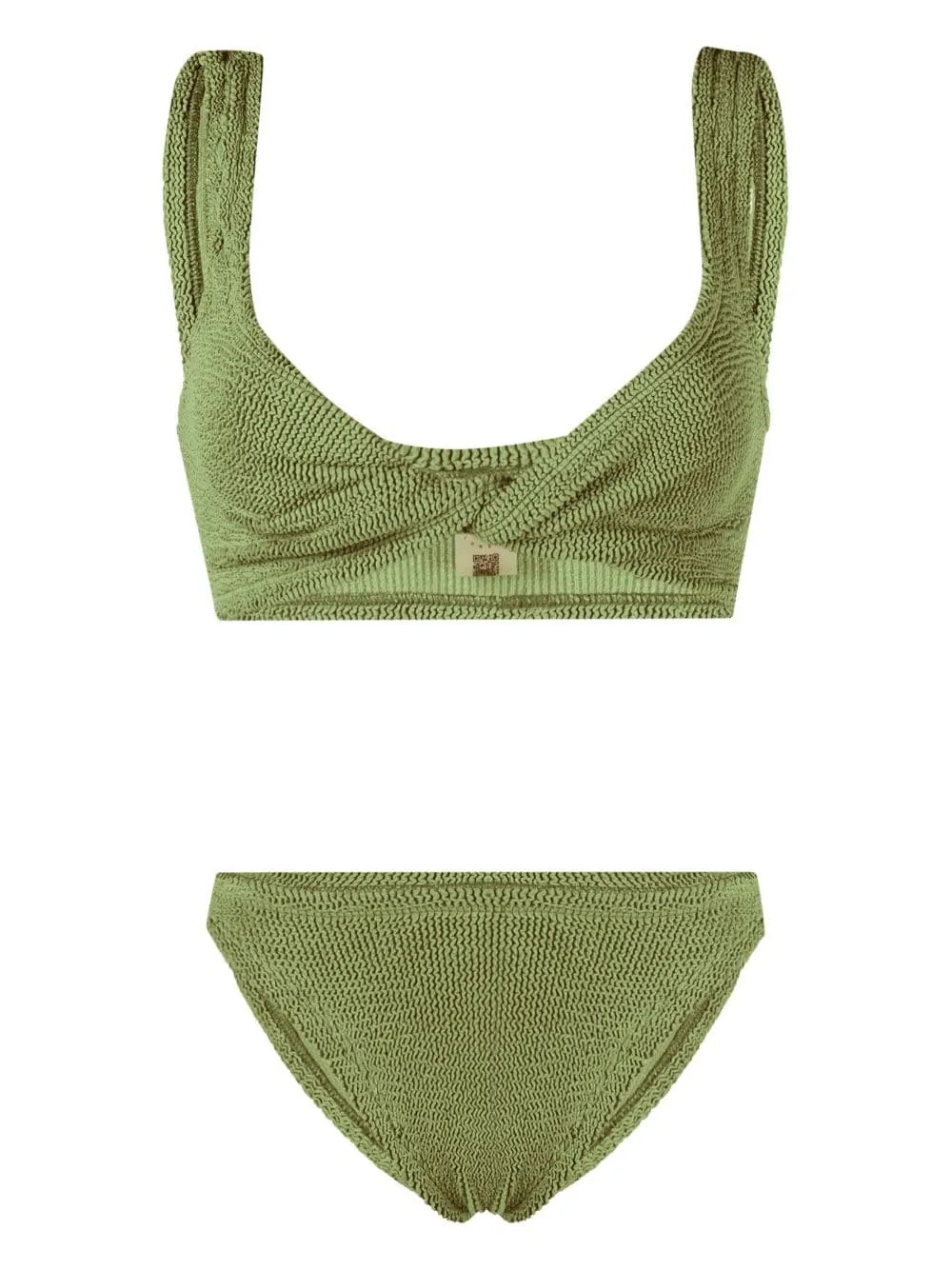 Bikini a coste juno in verde Hunza G - donna
