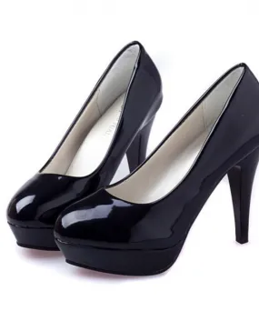 Donne Tacchi Alti Bocca Superficiale Piattaforma Tacchi Alti Banchetto Abito Da Sposa Scarpe Da Donna Scarpe Da Lavoro Professio