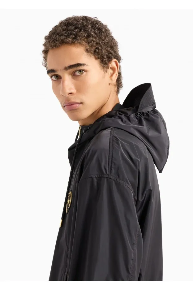 Emporio Armani Blouson In Nylon Jacquard Camoufalge Water Repellent Con Cappuccio E Patch Capsule Ramadan