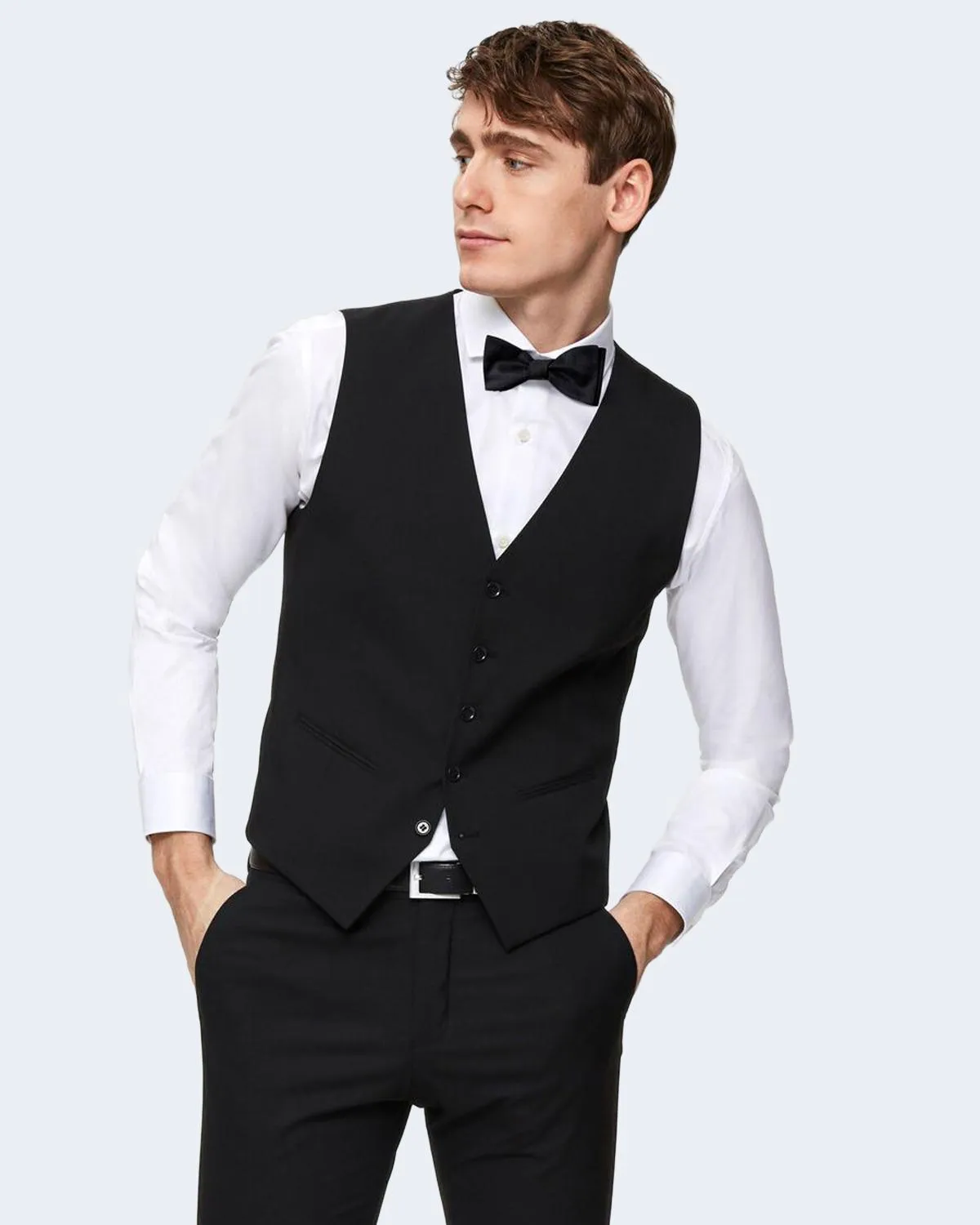 Gilet da completo Selected MYLOLOGAN BLACK WAISTCOAT B NOOS Nero