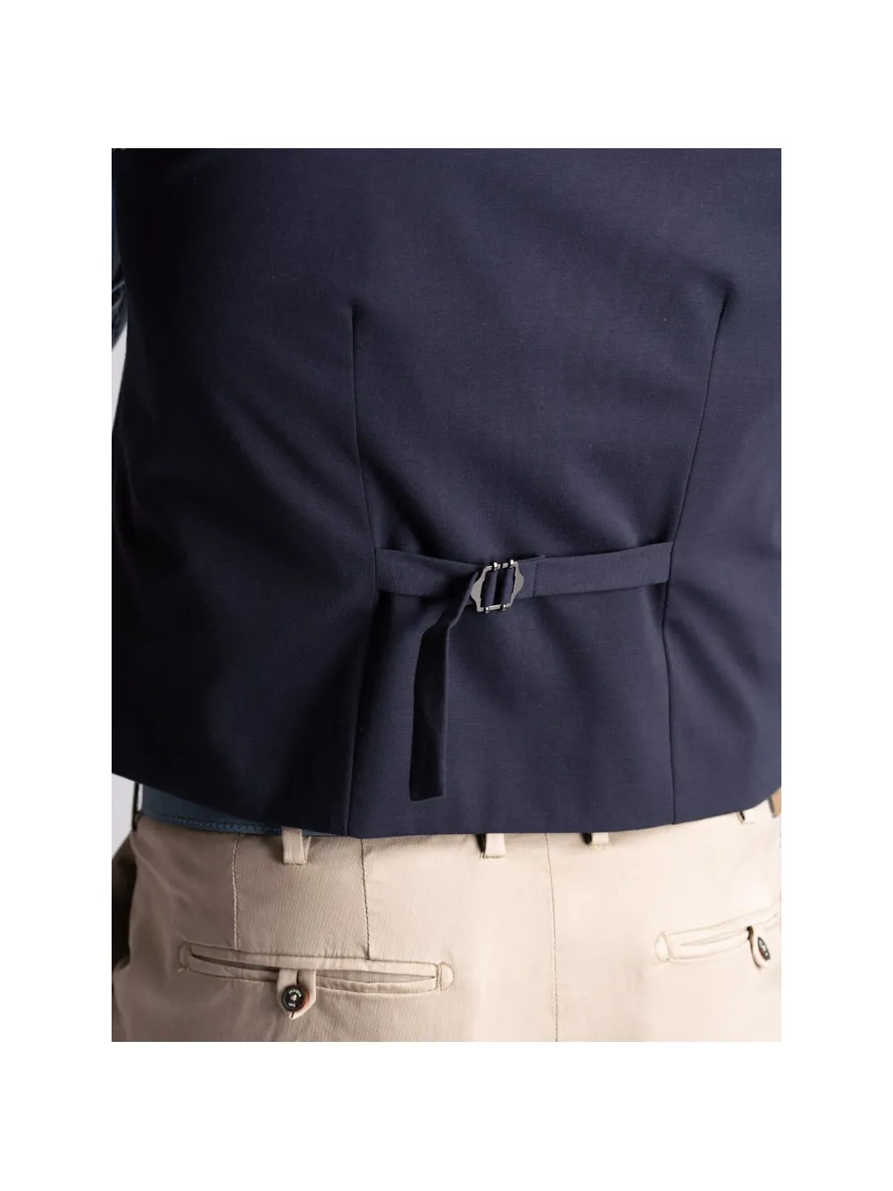Gilet uomo in Jersey Punto Milano color navy