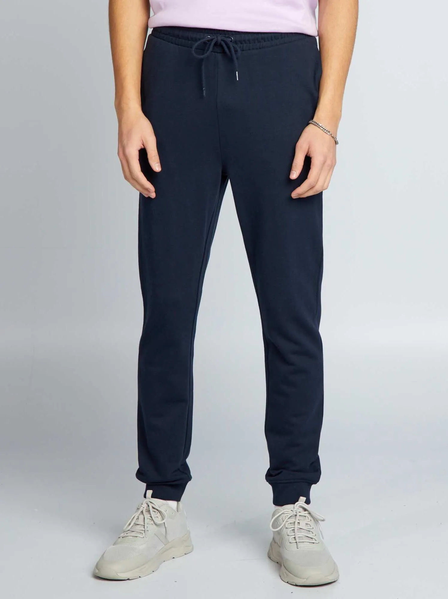 Joggers basic tinta unita - BLU