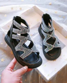 Sandali Estivi Alti Principessa Nuovo Stile Carino All Match Strass