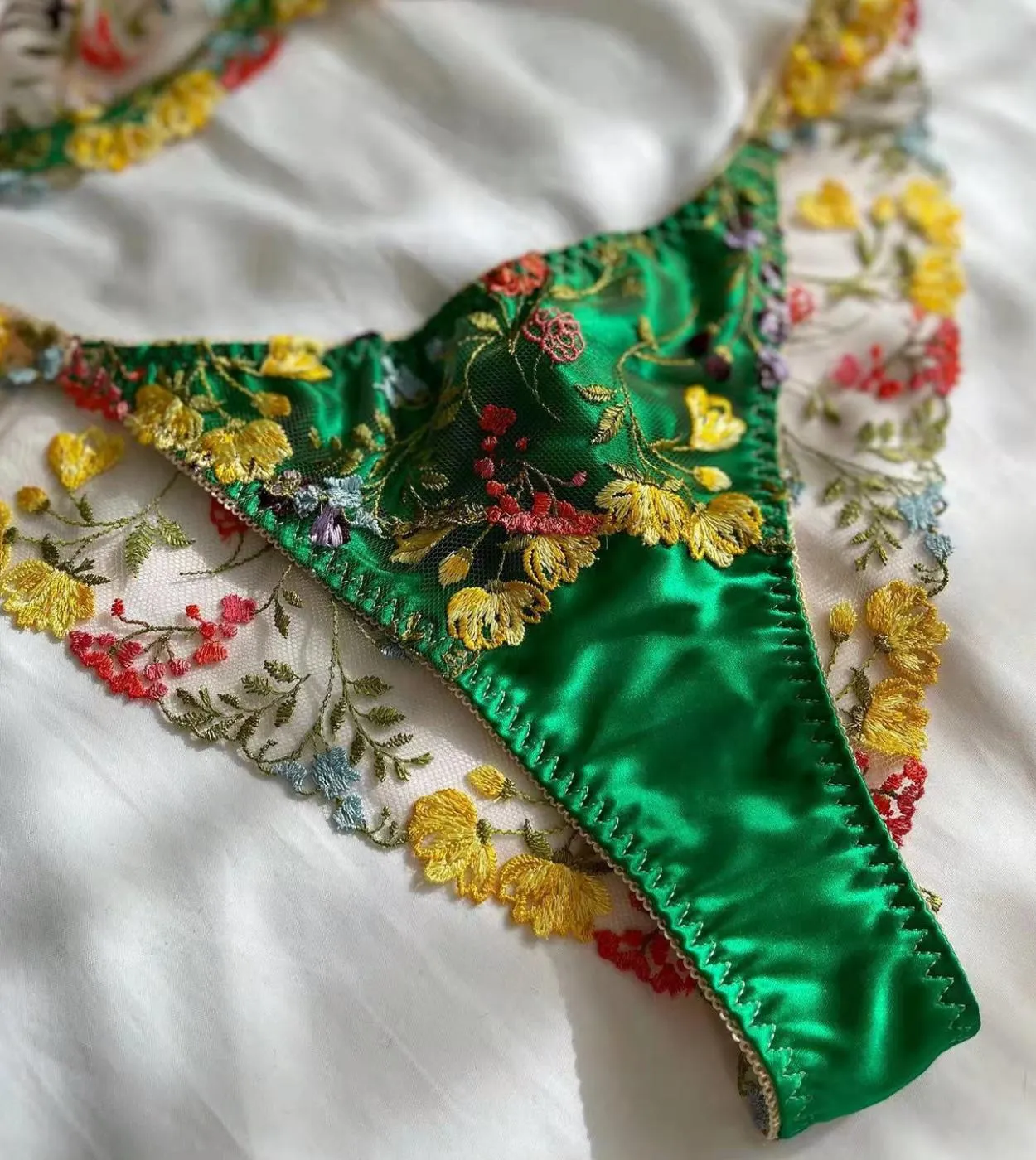 Underwear Set Transparent Underwear Set  Lace Lingerie  Set Woman 2 Floral